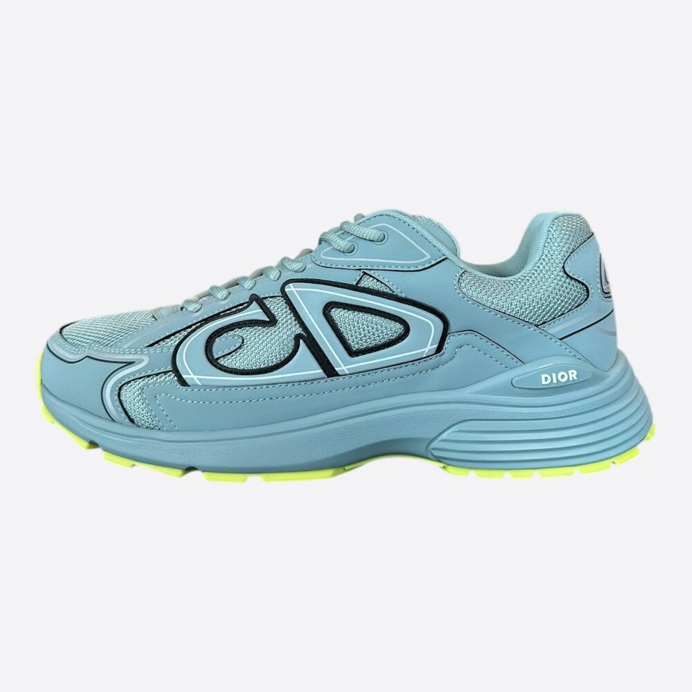 Dior Blue & Yellow B30 Sneakers - Picture 3 of 8